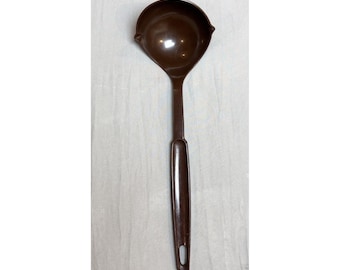 Vintage Ekco Nylon Soup Serving Ladle Brown 11 Inch