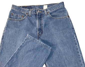 Jeansy męskie Vintage Levis 505 32x27 Regular Fit Straight Leg Medium Wash Blue