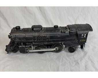Locomotora de vapor Lionel 8304 antigua, de la década de 1970, escala O, sin probar.