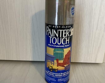 Vintage Rust-oleum Painters Touch Spray Paint Can 1915 Silver Metallic 1996