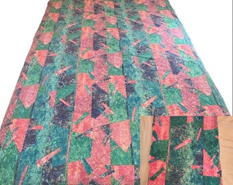 VTG 90er Jahre Springmaid Jeweled Marmor Twin Bettlaken und Kissenbezug Andre Richard