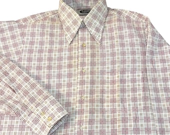 ヴィンテージ 70年代 サットンコレクション ディスコシャツ ダガーカラー メンズ 15-33 幾何学模様プリント