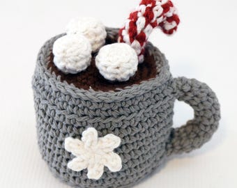 Hot Chocolate Mug Crochet Pattern - Amigurumi Pattern