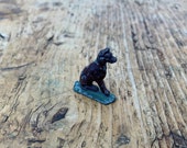 Vintage German Metal quot Putz quot Toy Miniature Dog Antique German Christmas