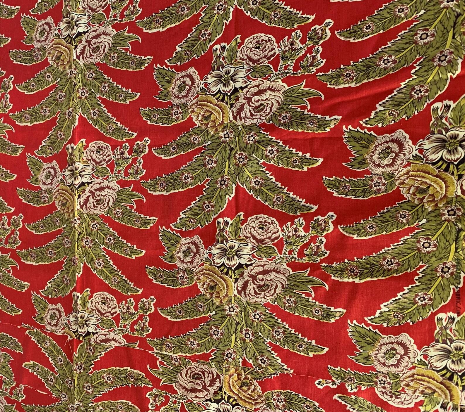 Vintage Everfast Medium Weight Cotton Drapery or Decor Fabric Etsy