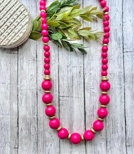 Diana Hot Pink Statement Necklace – Eye Candy Los Angeles