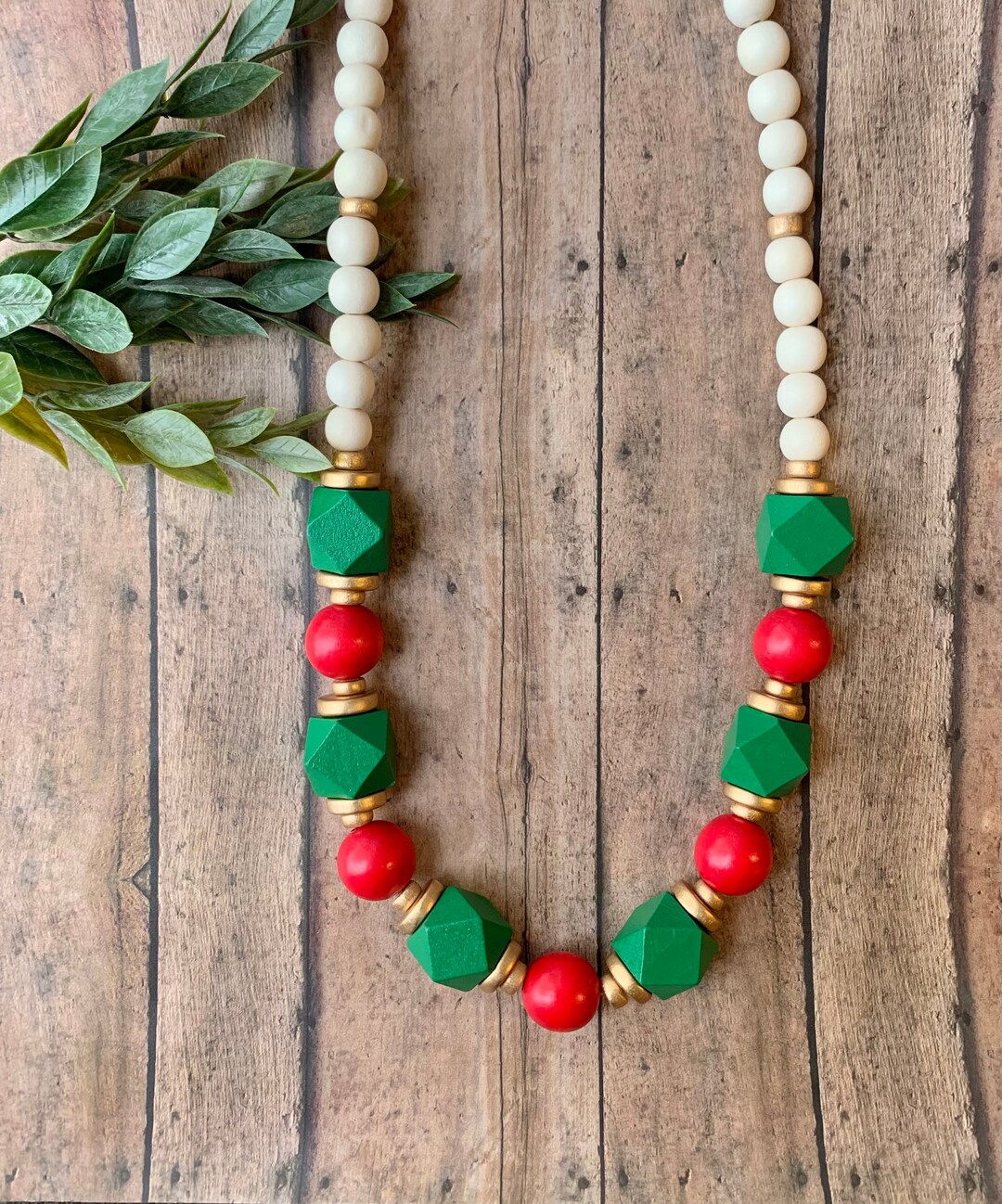 Green and red best sale necklace