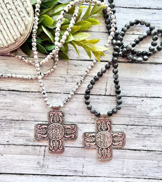 Cross Necklace large silver cross Necklace Chunky cross Necklace