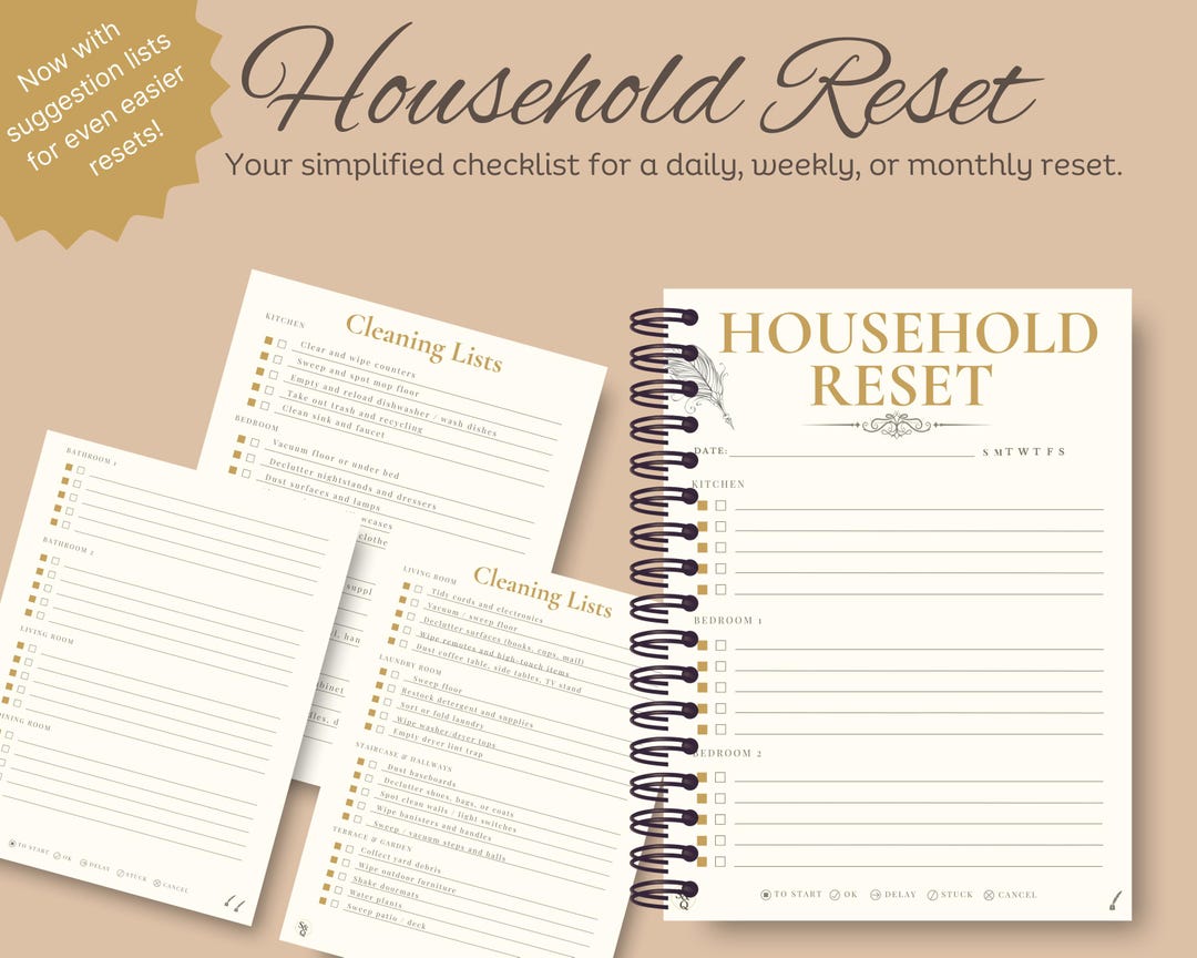 Household Reset and Cleaning Checklist: Your Printable Home ...