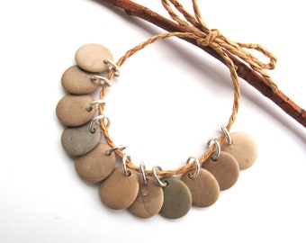 Stones with Holes Organic Charms Top Drilled Beach Stone Jewelry Wholesale Stones Sticks River Rock Pendants Beach Stone Earrings