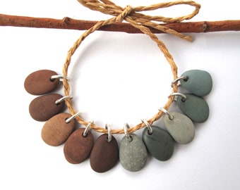 Stones with Holes Organic Charms Top Drilled Beach Stone Jewelry Wholesale Stones Sticks River Rock Pendants Beach Stone Earrings