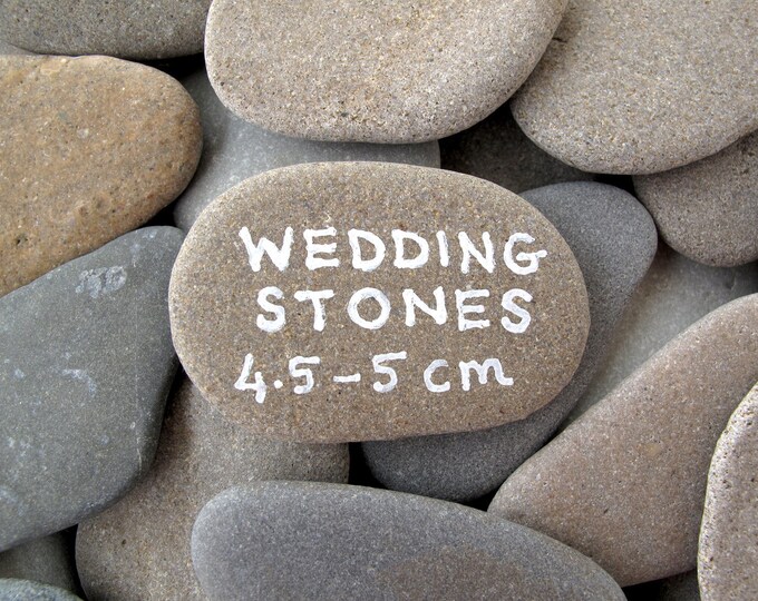 60 Wedding Stones Wish Stones Guest Book Stones Memorial Etsy
