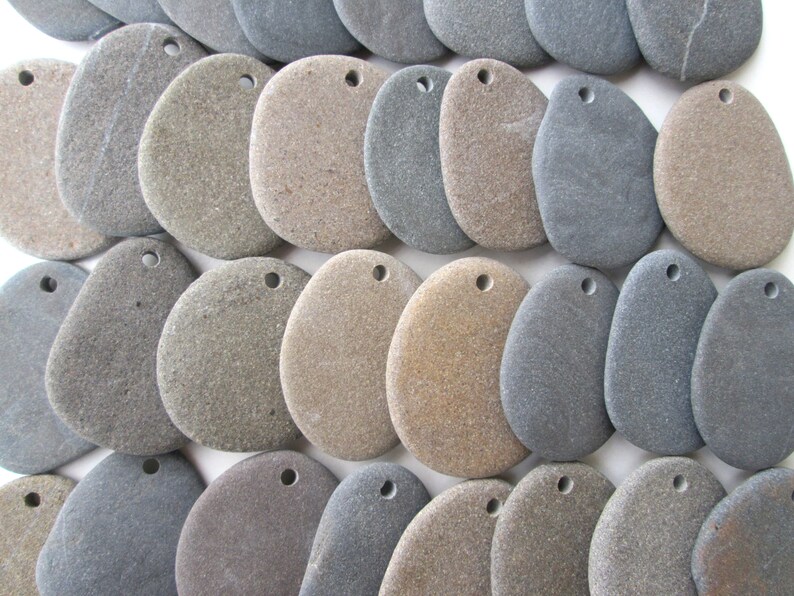 Large Rocks to Paint Drilled Flat Plain River Stones Plain Etsy