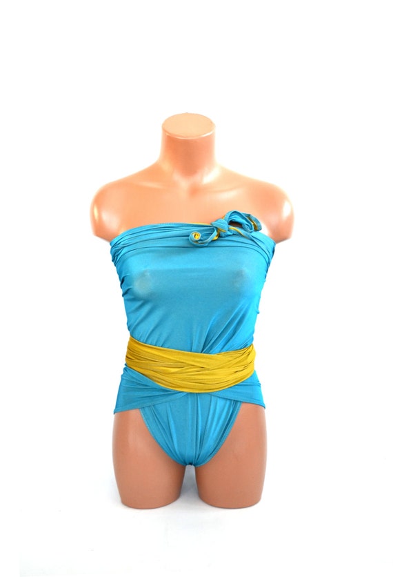 aqua blue swimwear