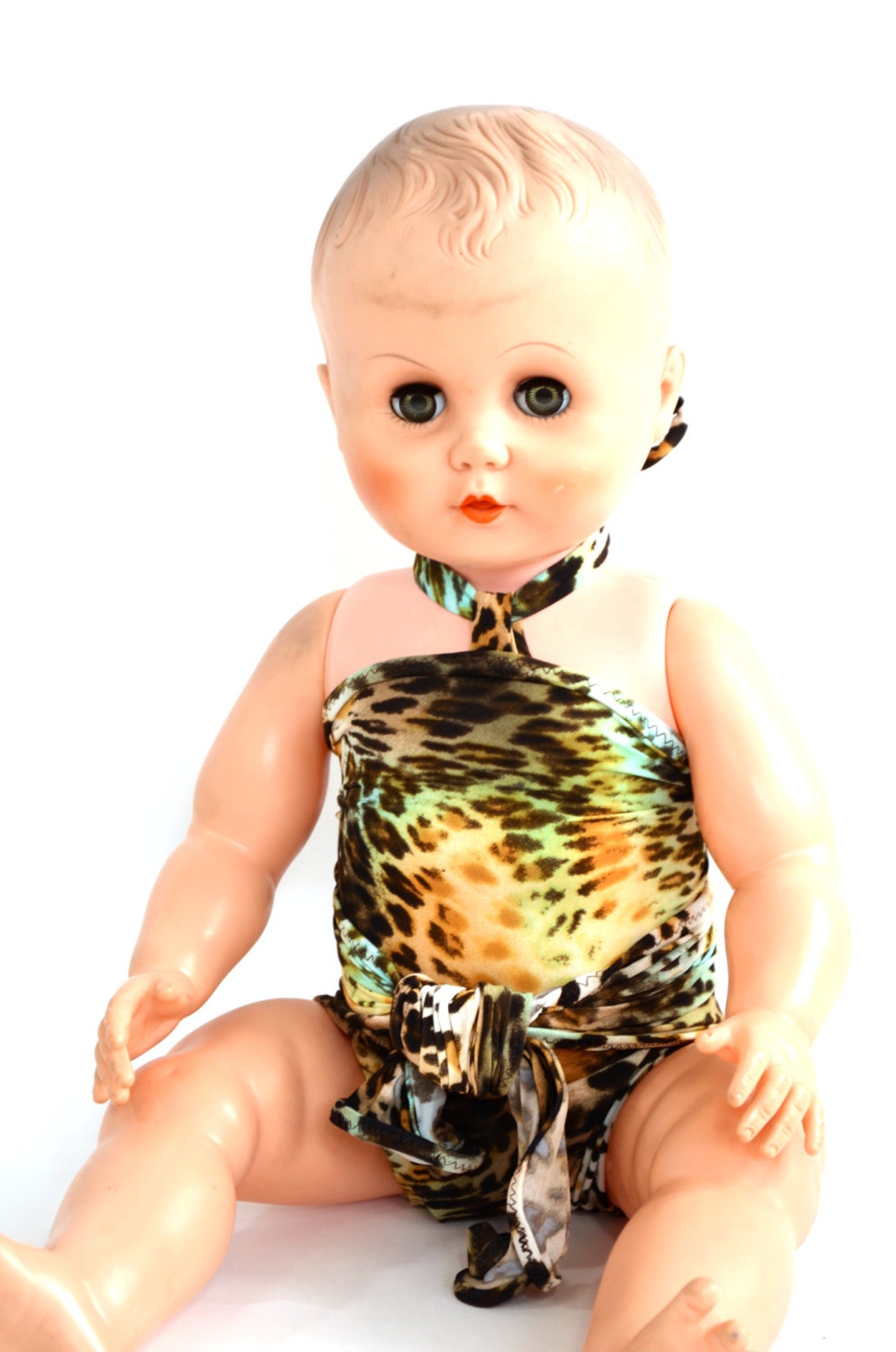 Girls Swimwear Baby Bathing Suit Leopard Print Wrap Around Etsy