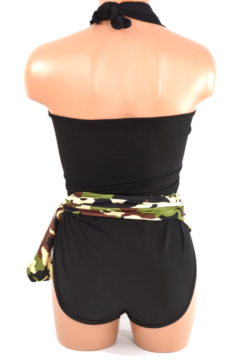 Medium Bathing Suit Wrap Around Swimsuit Camouflage W/ Classic Etsy