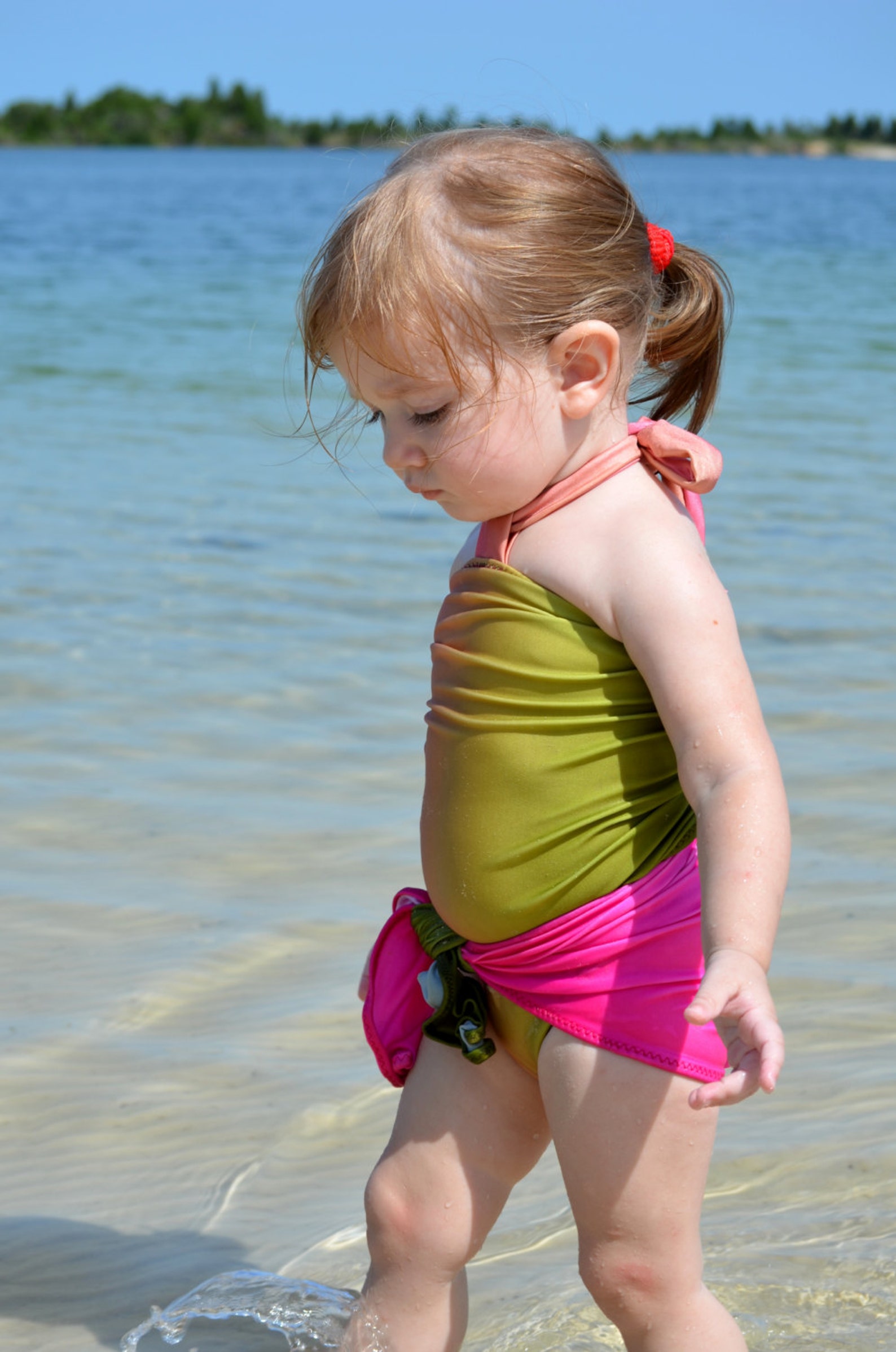 Baby Bathing Suit Watermelon Wrap Around Swimsuit Girls Tie on Etsy