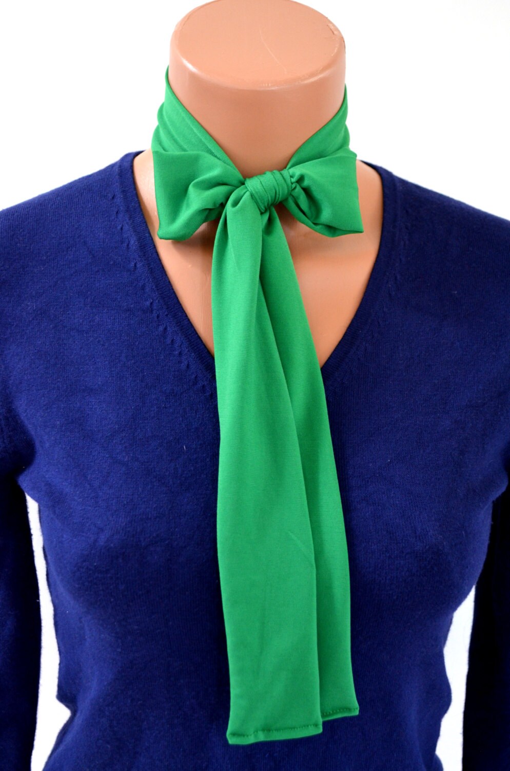 Necktie Kelly Green Lightweight Scarf Green Sash Belt Kelly Etsy