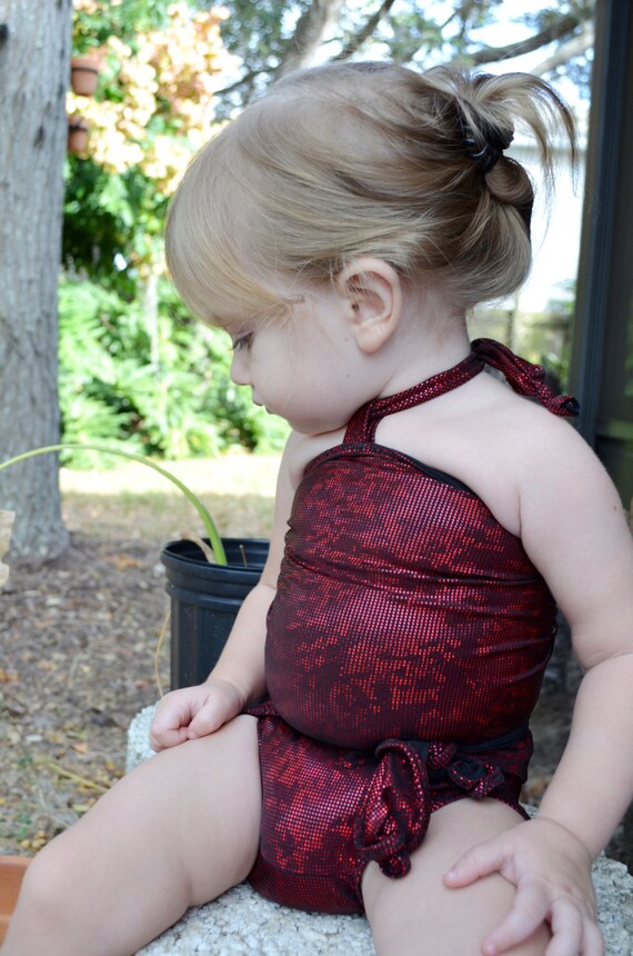 red baby bathing suit