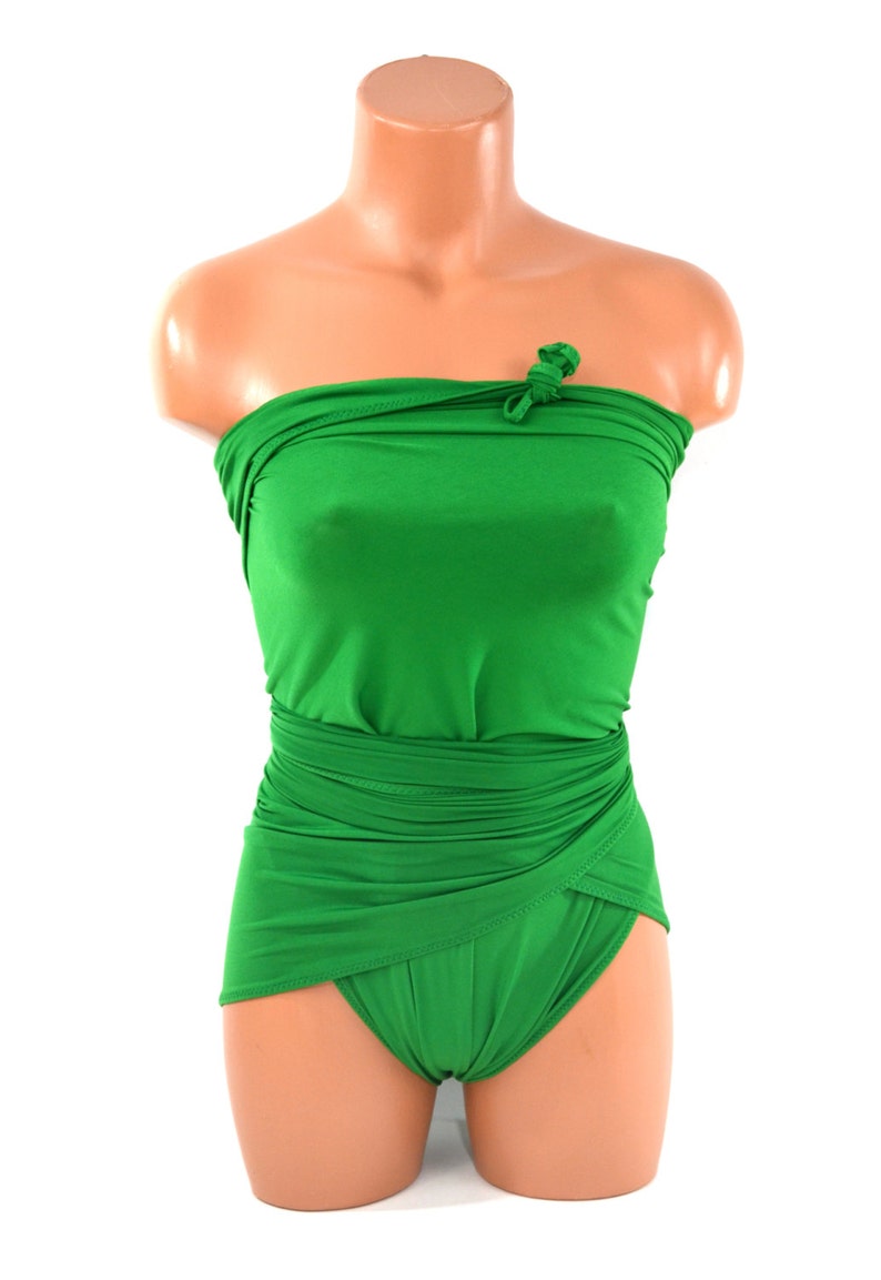 navy green bathing suit