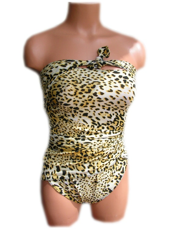 yellow cheetah swimsuit