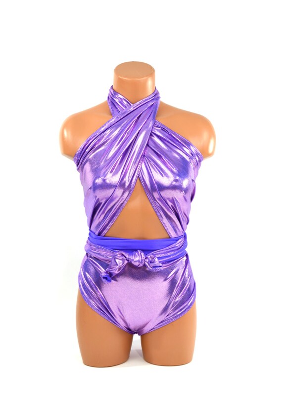 lavender one piece bathing suit