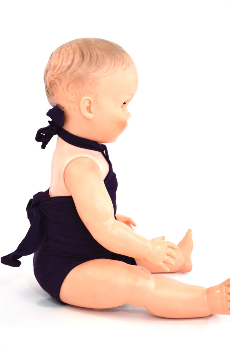 Baby Bathing Suit Plum Deep Purple One Wrap Swimsuit Girls Etsy