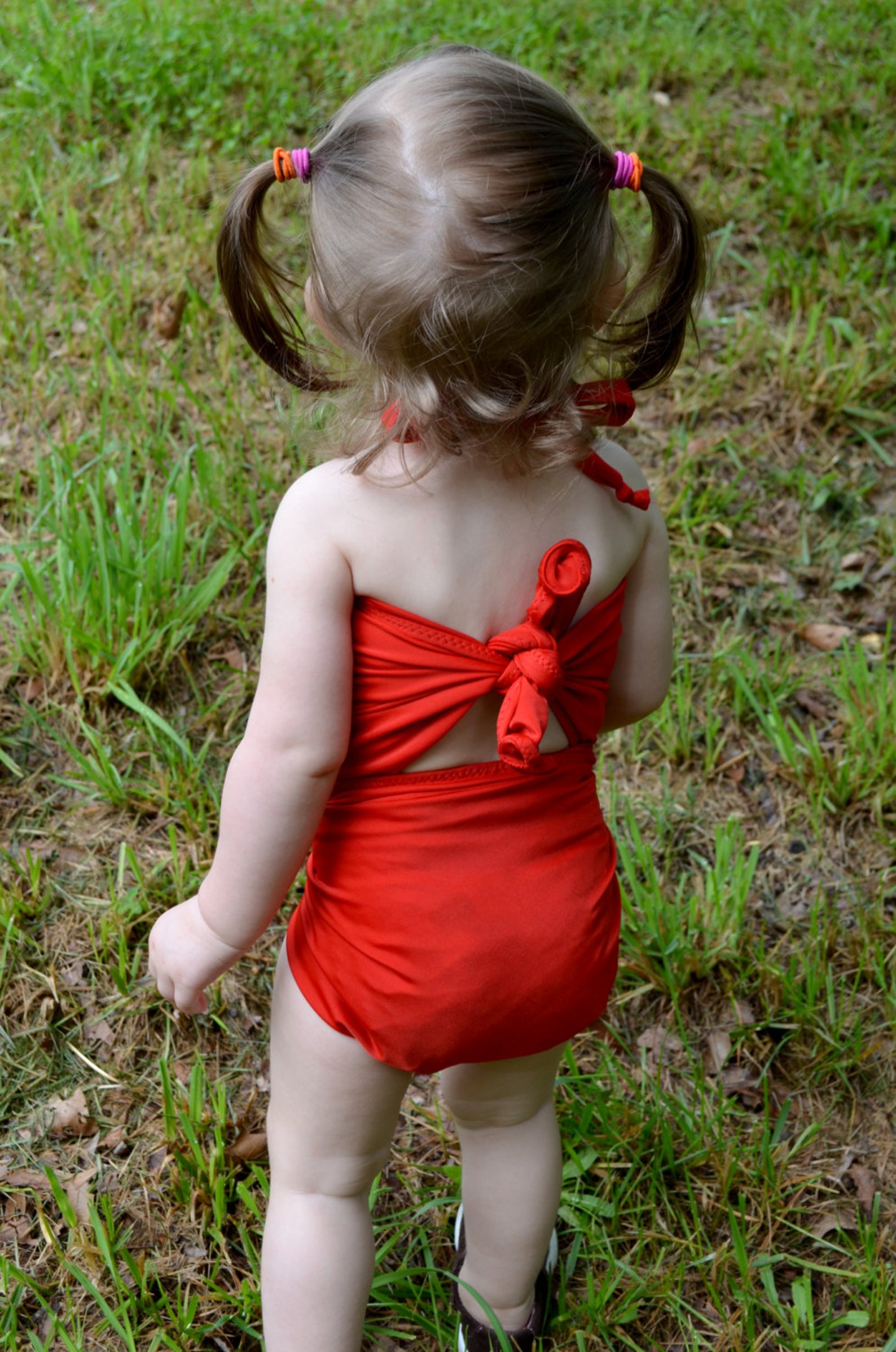Baby Bathing Suit Tomato Red Wrap Around Swimsuit Toddler ...