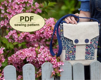 Letheringsett Messenger Bag SEWING PATTERN: Retro Crossbody Bag (PDF Tutorial)