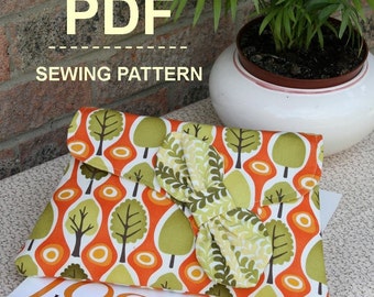 Clutch Bag PDF Sewing Pattern, Vintage Style Bow Trimmed Bag, 30s Inspired Sewing Tutorial, Purse Pattern, DIY Craft, Instant Download