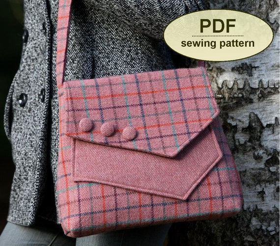 Vintage Purse Sewing Pattern PDF, Sewing Tutorial, Retro Bag Pattern, DIY Craft, Instant Download, Vintage Sewing Project