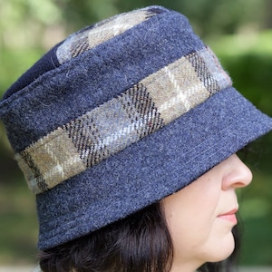 PDF cloche hoed naaipatroon, Heacham cloche hoed, instant download, vintage stijl hoedenpatroon, doe-het-zelf-project, naai je eigen hoed