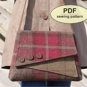 Handtasche PDF Schnittmuster Vintage Stil, 40er Jahre inspiriert, Nähanleitung, Taschenmuster, Sofort Download, Retro Nähprojekt