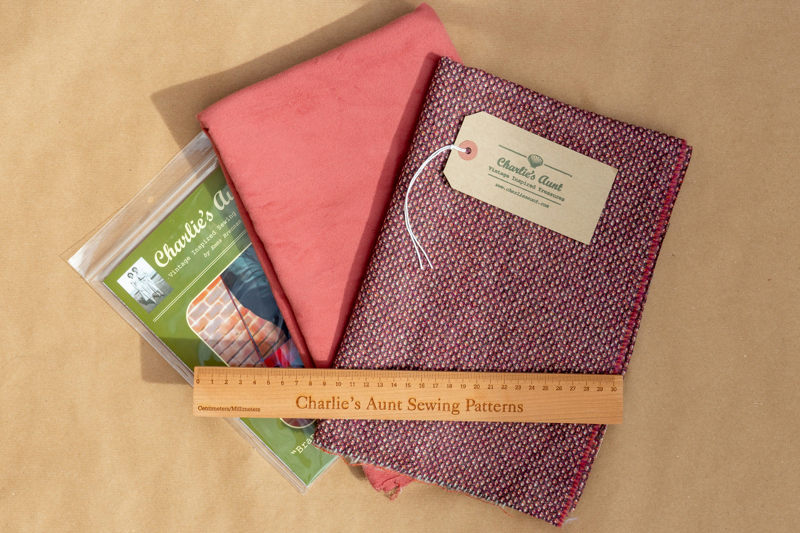 Oneoff fabric pack with a trio of British fabrics including wool