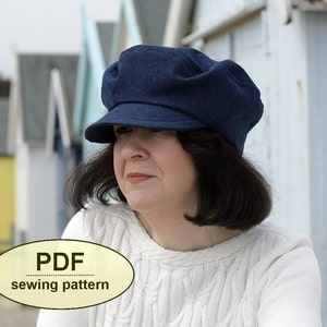 New: Sewing pattern to make the Castle Acre Cap - PDF pattern INSTANT DOWNLOAD