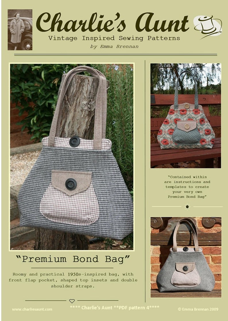 Sewing pattern to make the Premium Bond Bag PDF sewing INSTANT DOWNLOAD image 5