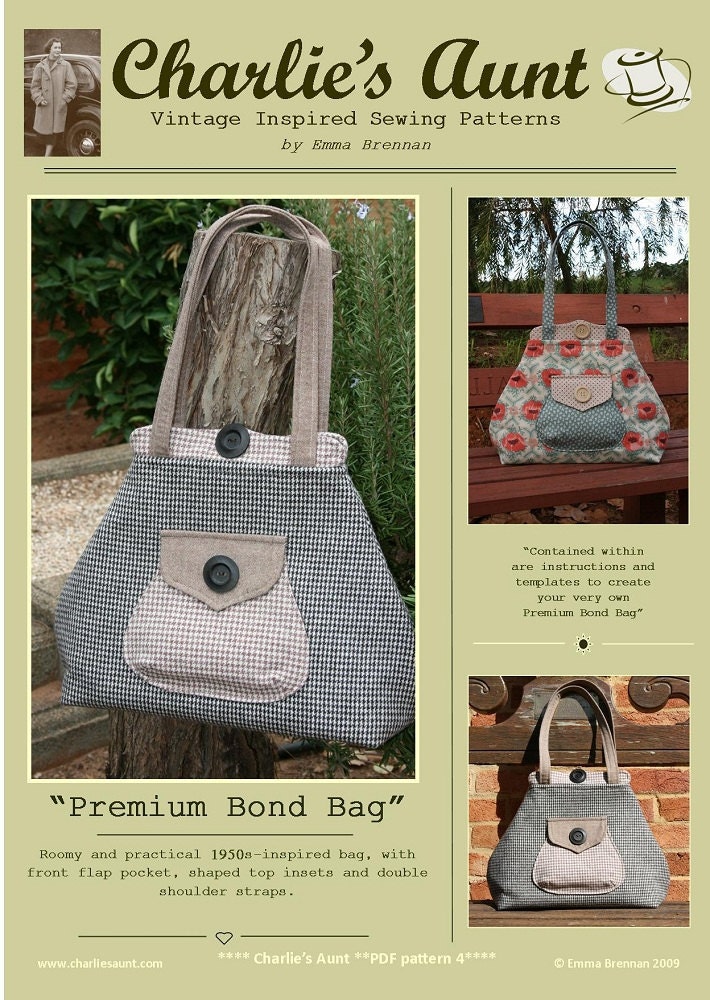 Sewing pattern to make the Premium Bond Bag PDF sewing Etsy Canada