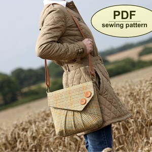 Messenger Bag Pattern, PDF Vintage Style Sewing Tutorial, Purse Pattern ...