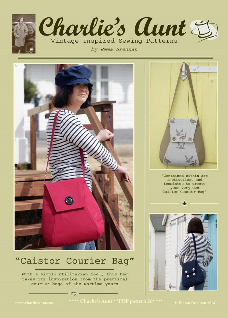New Sewing Pattern for Caistor Courier Bag PDF Pattern Etsy