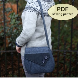 Bag sewing pattern, vintage style PDF sewing pattern, Bawdsey Bag PDF pattern, instant download, retro sewing project, 40s inspired bag PDF