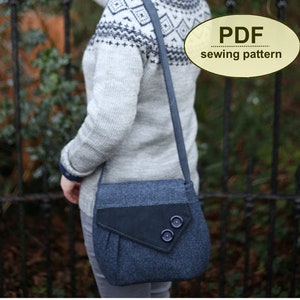 Taschen Schnittmuster, Vintage-Stil PDF Nähmuster, Bawdsey Tasche PDF Muster, Sofort-Download, Retro Nähprojekt, 40er Jahre inspiriert Tasche PDF