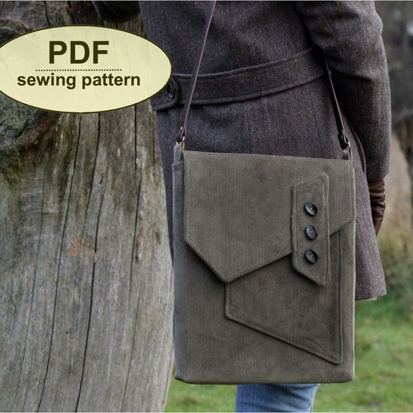 NEW Sewing pattern to make the Morston Quay Messenger Bag - PDF pattern INSTANT download messenger style bag