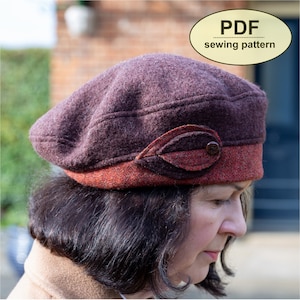 PATRÓN DE COSTURA para boina Lavenham: Estilo retro de los años 40 (Archivo digital)