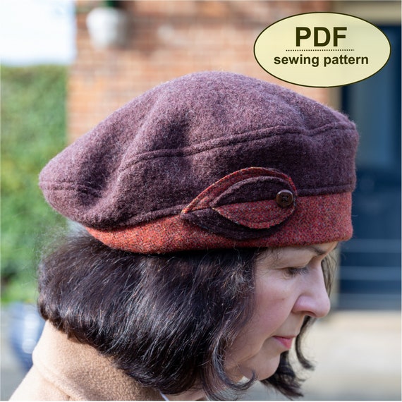 New: Sewing pattern to make the Lavenham Beret - PDF pattern INSTANT DOWNLOAD - three sizes included