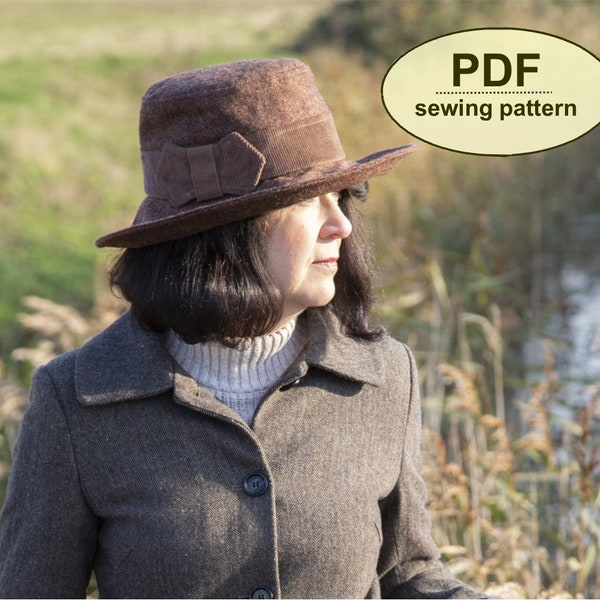 New: Sewing pattern to make the Hainford Hat - PDF pattern INSTANT DOWNLOAD - one size included