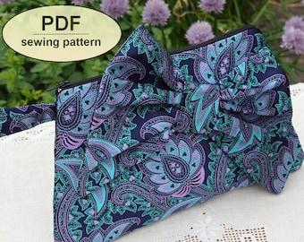 Sewing pattern to make the Bon Bon Clutch Purse - PDF pattern INSTANT DOWNLOAD