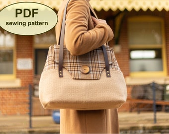 Large bag SEWING PATTERN, Digital File, Retro Style overnight bag, pdf, instant download, Colne Valley Bag sewing pattern