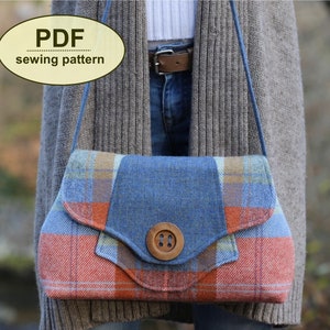 Geldbörse Schnittmuster, Vintage-Stil, PDF, Nähanleitung, Vintage Retro Taschenmuster, Sofort Download, Vintage Nähprojekt