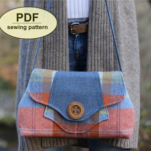 Purse Pattern Vintage Style PDF, Sewing Tutorial, Vintage Retro Bag Pattern, DIY Craft, Instant Download, Vintage Sewing Project