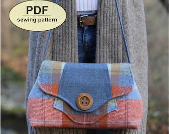 Purse Pattern Vintage Style PDF, Sewing Tutorial, Vintage Retro Bag Pattern, DIY Craft, Instant Download, Vintage Sewing Project